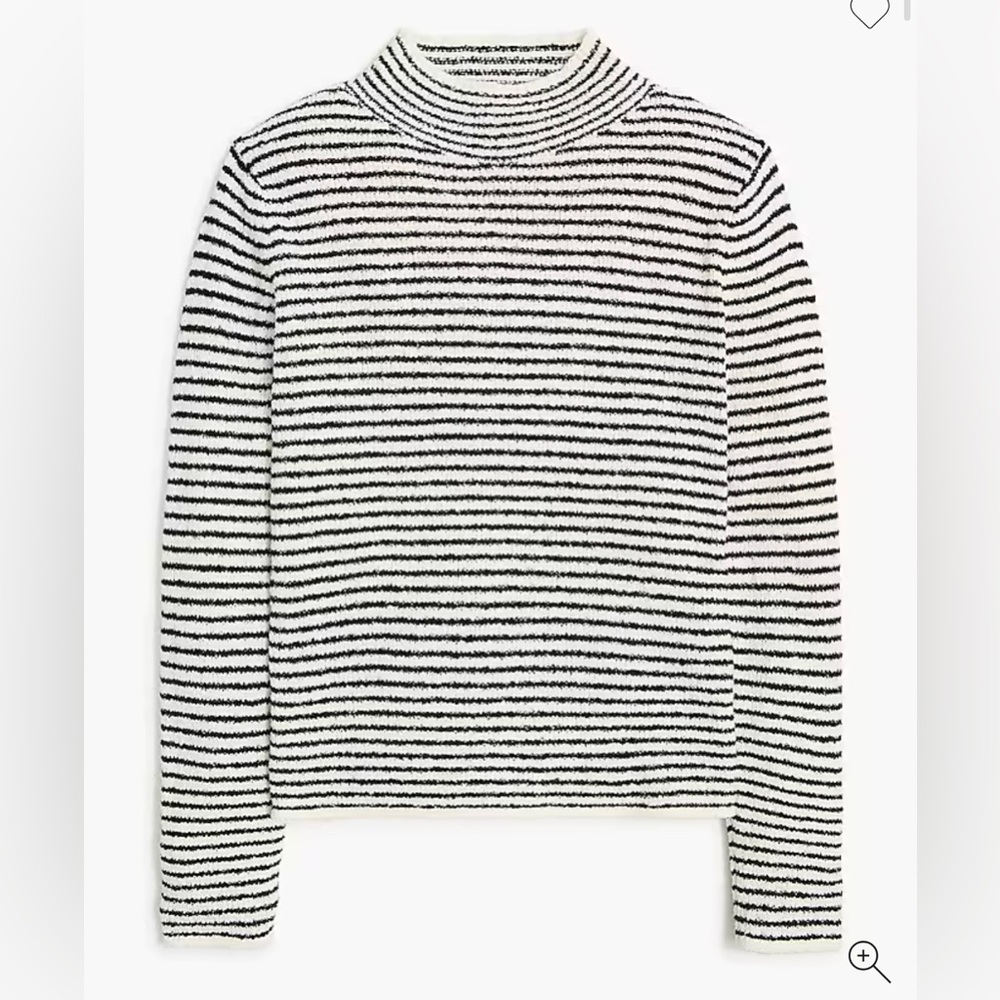 J.Crew Striped mockneck pullover sweater